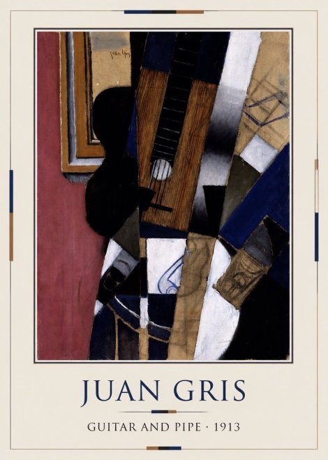 Juan Gris Guitar and Pipe II No3 - Póster