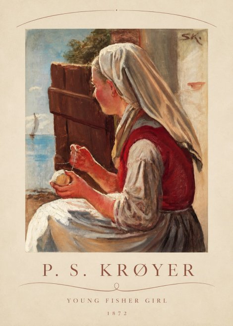 P.S. Krøyer Young Fisher Girl No3 - Póster