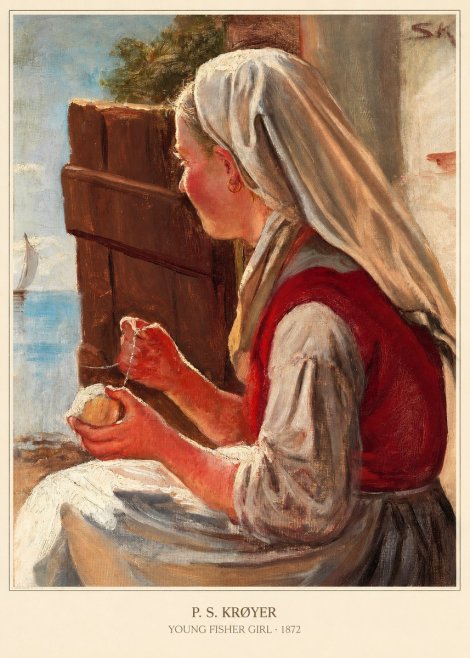 P.S. Krøyer Young Fisher Girl No5 - Póster