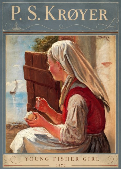 P.S. Krøyer Young Fisher Girl No6 - Póster