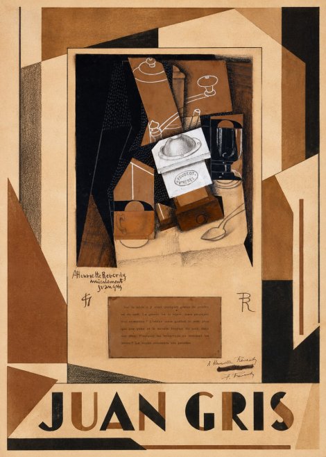 Juan Gris Still Life with Coffee Grinder II No1 - Póster