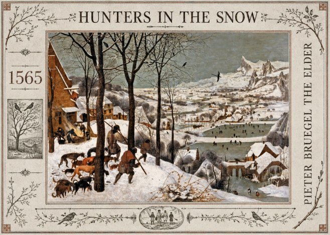 Pieter Bruegel Hunters in the Snow No2 - Póster