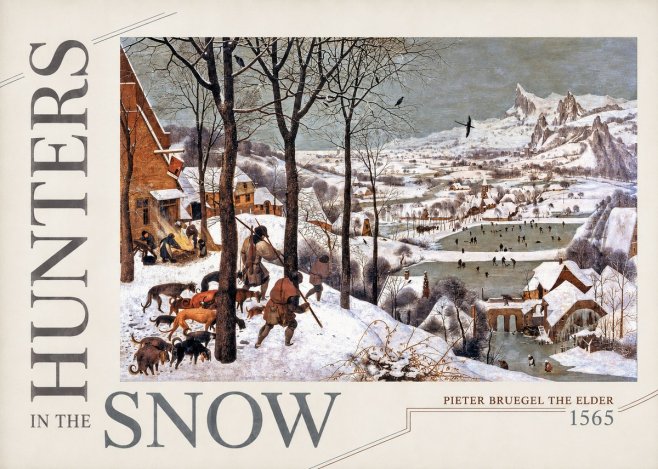 Pieter Bruegel Hunters in the Snow No5 - Póster