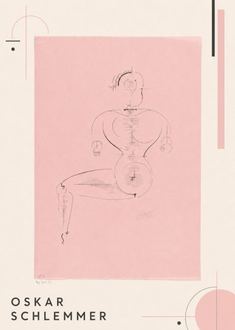 Oskar Schlemmer Figur L 1 No1 - Póster