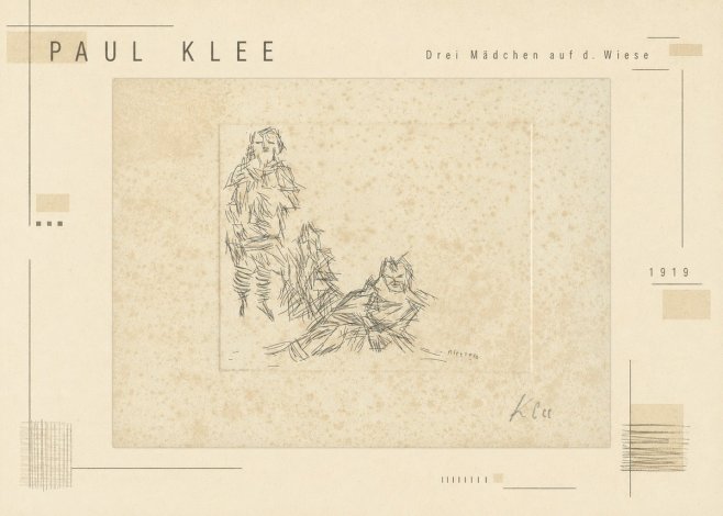 Paul Klee Drei Mädchen Auf D. Wiese No3 - Póster