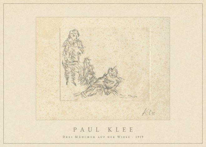 Paul Klee Drei Mädchen Auf D. Wiese No4 - Póster