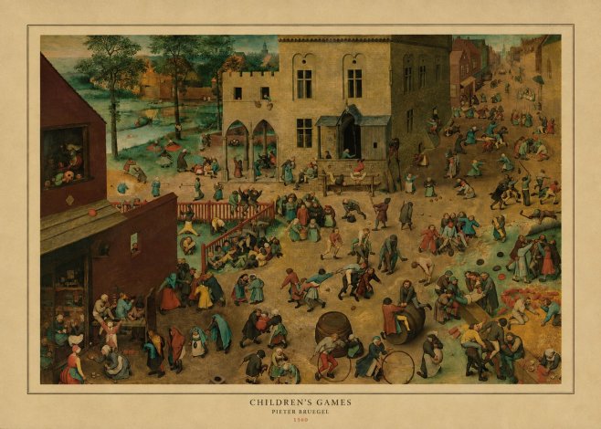 Pieter Bruegel Children's Games IV No4 - Póster