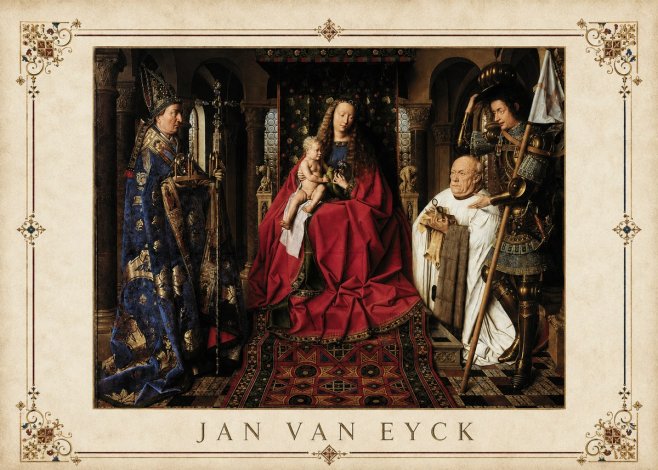 Jan van Eyck The Virgin and Child with Canon Van Der Paele No3 - Póster