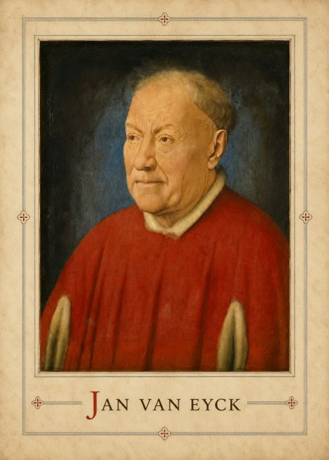 Jan van Eyck Portrait of a Man III No3 - Póster