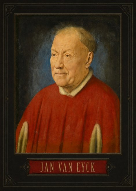 Jan van Eyck Portrait of a Man III No4 - Póster