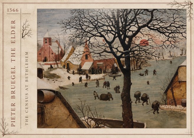 Pieter Bruegel The Census at Bethlehem V No2 - Póster