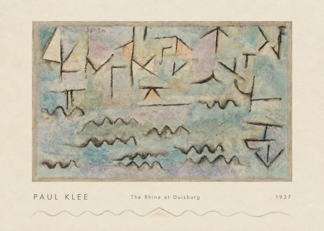 Paul Klee The Rhine at Duisburg No4 - Póster