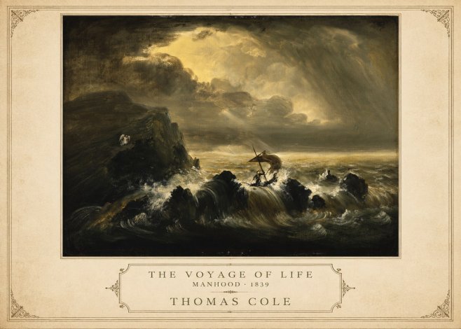 Thomas Cole The Voyage of Life: Manhood IV No3 - Póster