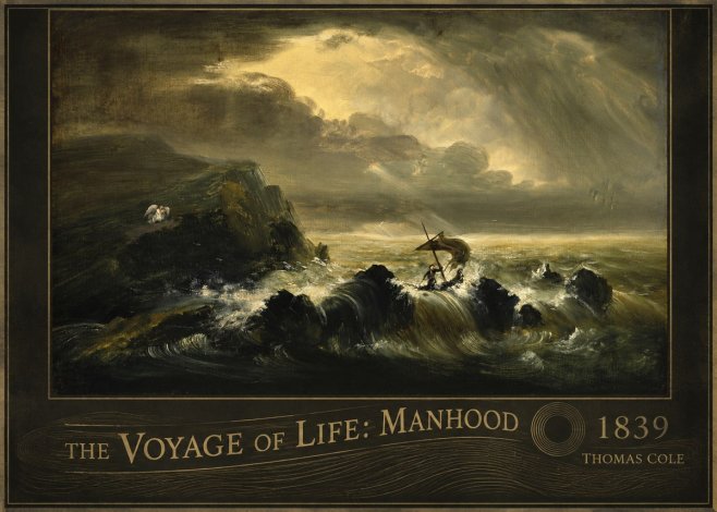Thomas Cole The Voyage of Life: Manhood IV No6 - Póster