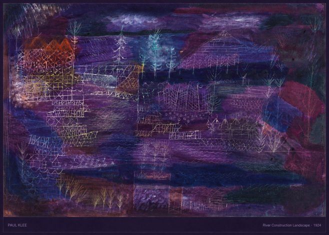 Paul Klee River Construction Landscape No5 - Póster