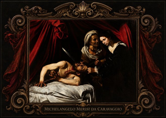 Michelangelo Merisi da Caravaggio Judith Beheading Holofernes III No5 - Póster