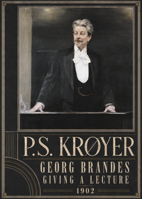 P.S. Krøyer Georg Brandes Giving a Lecture No3 - Póster