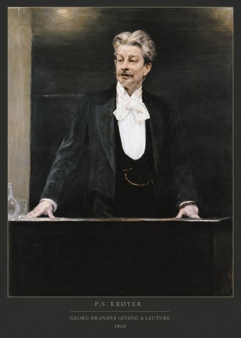 P.S. Krøyer Georg Brandes Giving a Lecture No6 - Póster