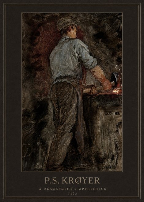P.S. Krøyer A Blacksmith's Apprentice No3 - Póster