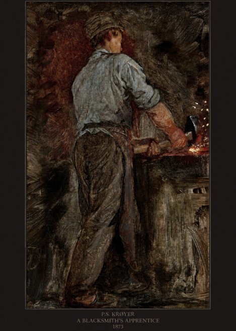 P.S. Krøyer A Blacksmith's Apprentice No6 - Póster