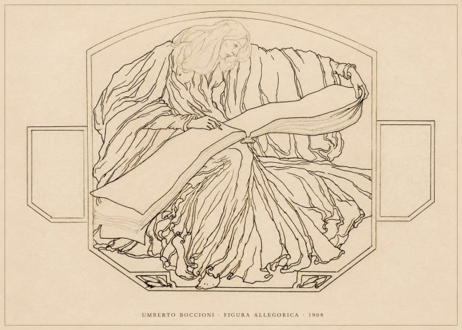 Umberto Boccioni Figura Allegorica No5 - Póster