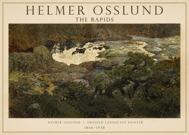 Helmer Osslund The Rapids No1 - Póster