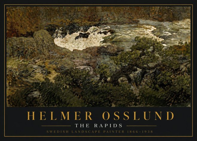 Helmer Osslund The Rapids No5 - Póster