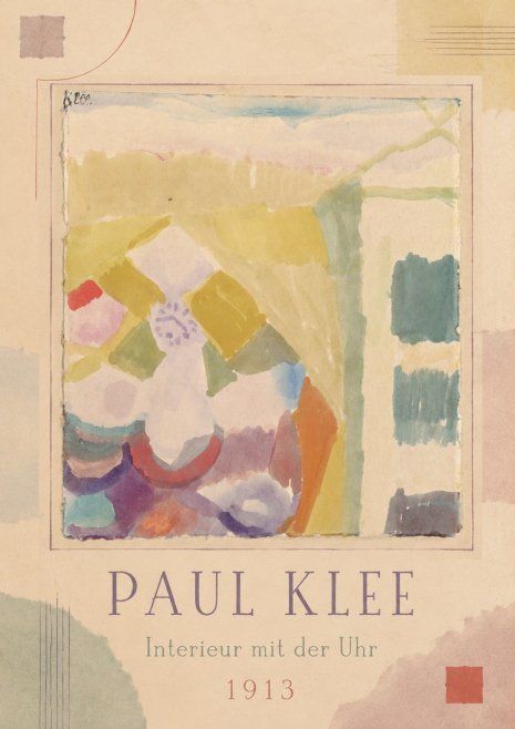 Paul Klee Interieur Mit Der Uhr I No1 - Póster