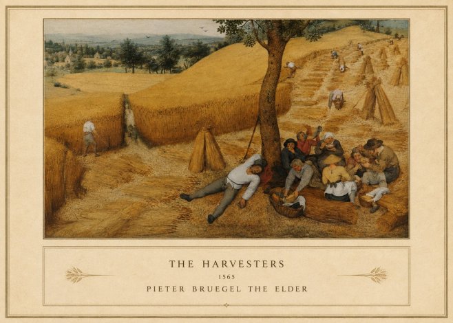 Pieter Bruegel The Harvesters V No5 - Póster