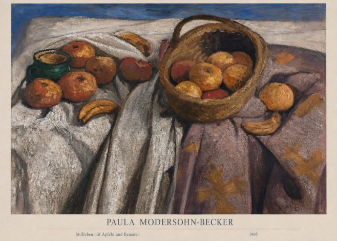 Paula Modersohn-Becker Stillleben Mit Äpfeln Und Bananen No6 - Póster