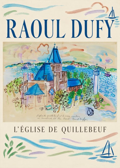 Raoul Dufy L'église De Quillebeuf No1 - Póster