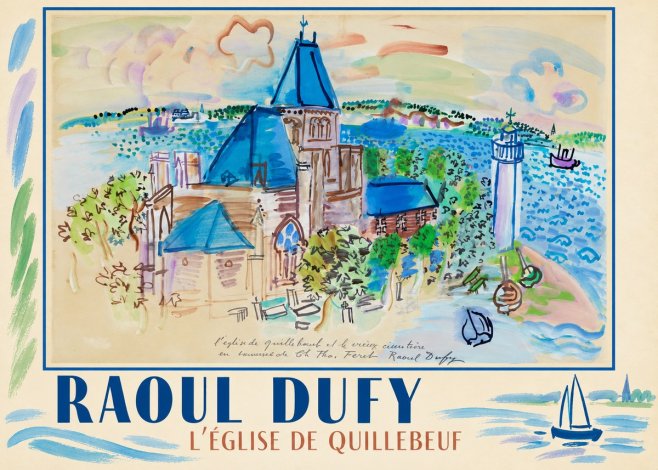 Raoul Dufy L'église De Quillebeuf No2 - Póster