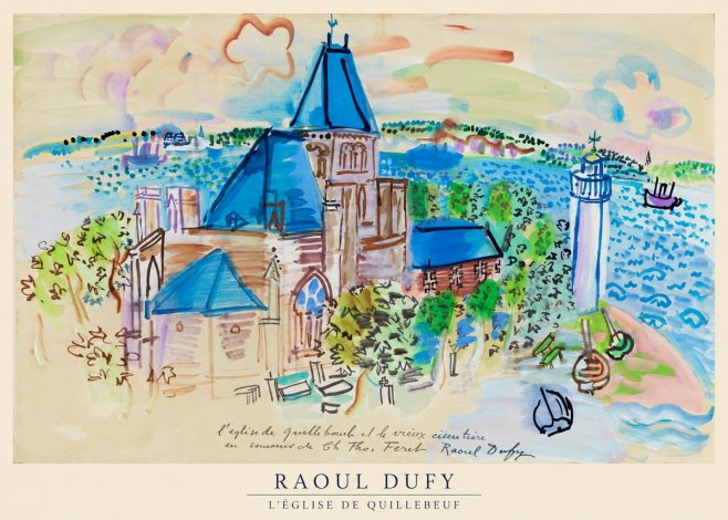 Raoul Dufy L'église De Quillebeuf No5 - Póster