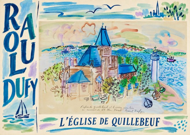 Raoul Dufy L'église De Quillebeuf No6 - Póster