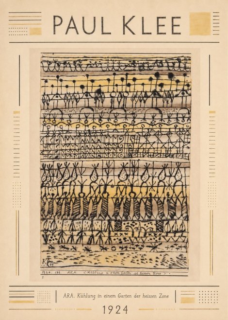 Paul Klee Ara. Kühlung in Einem Garten Der Heissen Zone No2 - Póster