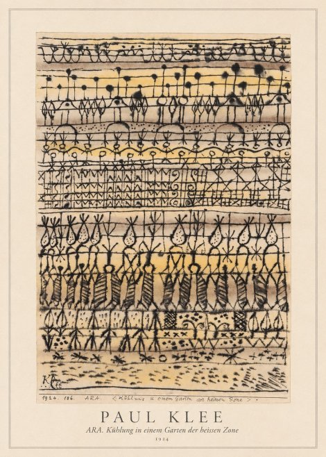 Paul Klee Ara. Kühlung in Einem Garten Der Heissen Zone No4 - Póster
