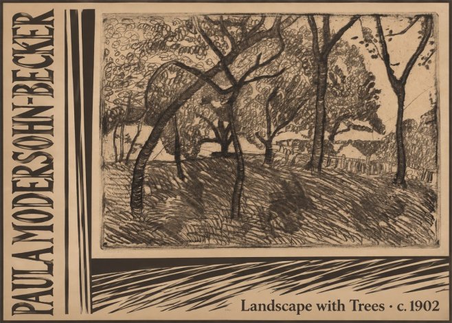 Paula Modersohn-Becker Landscape with Trees No3 - Póster