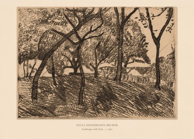 Paula Modersohn-Becker Landscape with Trees No6 - Póster