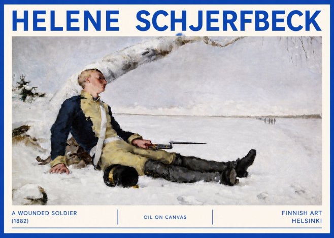 Helene Schjerfbeck A Wounded Soldier (1882) No4 - Póster