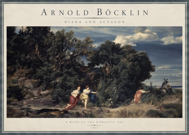 Arnold Böcklin Dianas Jagd No6 - Póster
