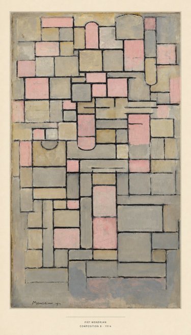 Piet Mondrian Composition 8 No6 - Póster