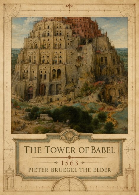 Pieter Bruegel The Tower of Babel XVII No3 - Póster