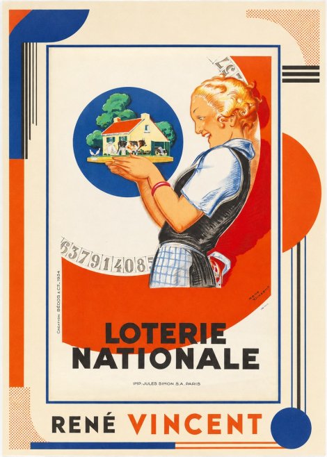 René Vincent Lotterie Nationale No1 - Póster