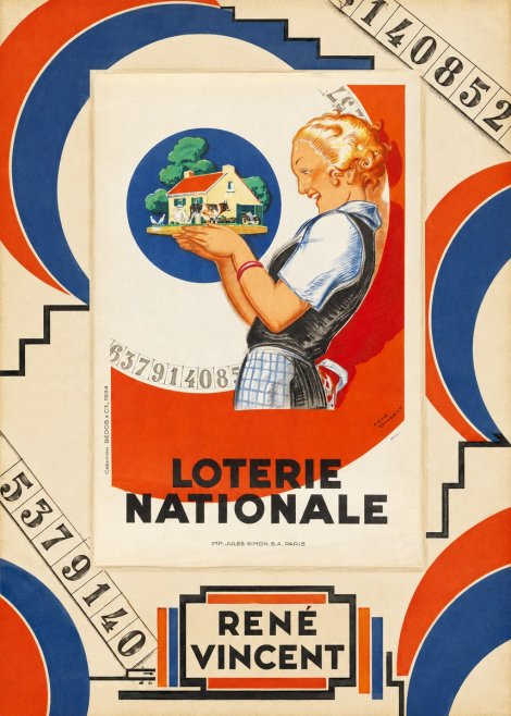 René Vincent Lotterie Nationale No6 - Póster