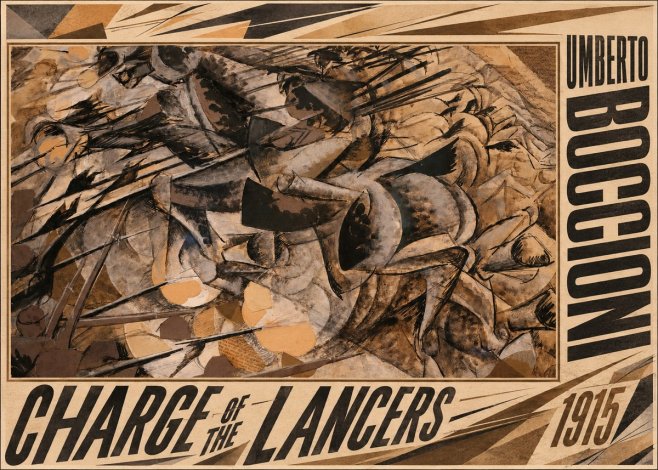 Umberto Boccioni Charge of the Lancers No3 - Póster
