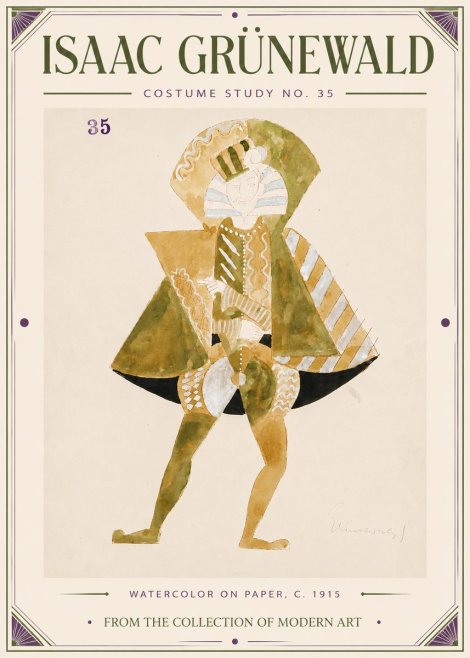 Isaac Grünewald Costume Study No. 35 No4 - Póster