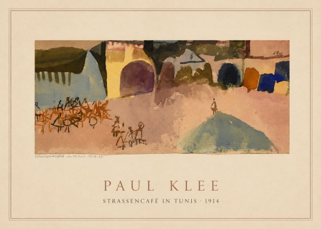Paul Klee Strassencafé in Tunis · 1914 No4 - Póster