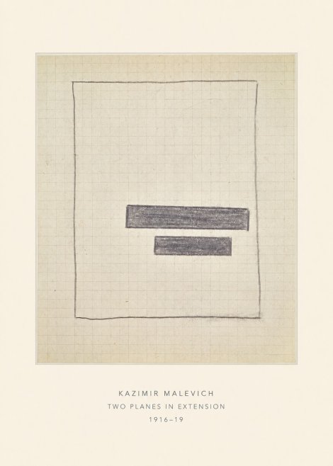 Kazimir Malevich Two Planes in Extension No4 - Póster