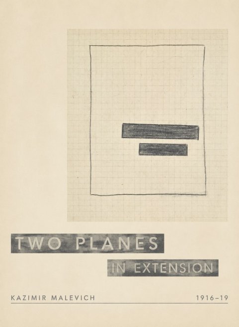 Kazimir Malevich Two Planes in Extension No5 - Póster