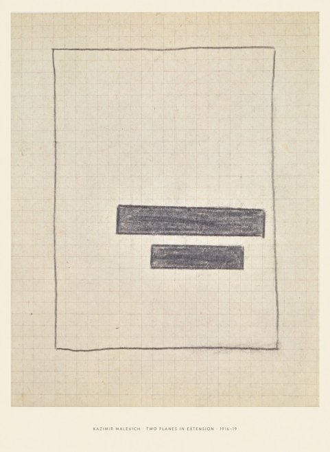 Kazimir Malevich Two Planes in Extension No6 - Póster